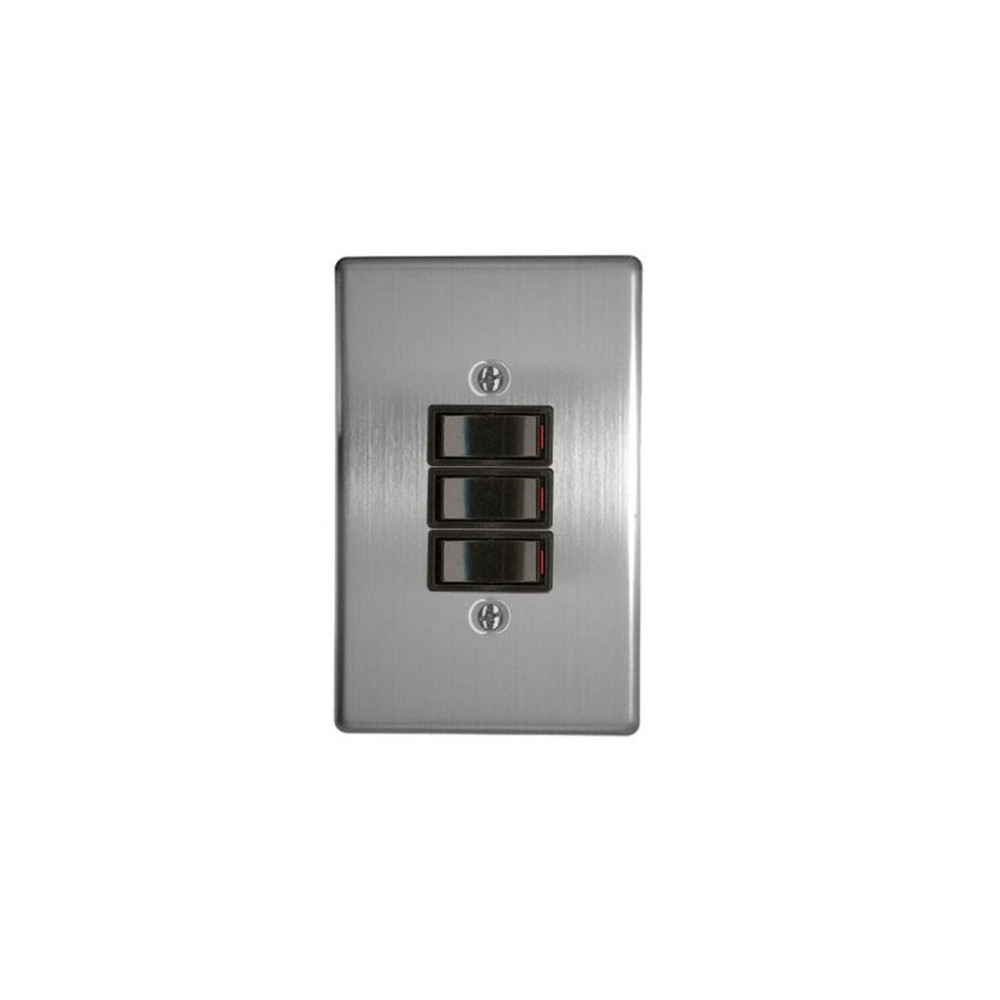 Black + Steel Cover Switch 3L 2X4