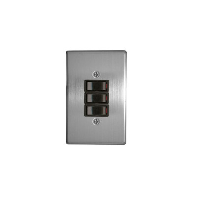 Black + Steel Cover Switch 3L 2X4
