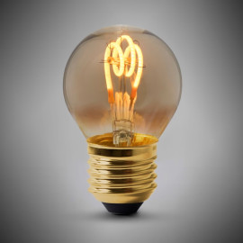 Soho Lighting E27 ES Vintage Edison Golf Ball LED Light Bulb 2w 1800K T-Spiral Filament High CRI Dimmable