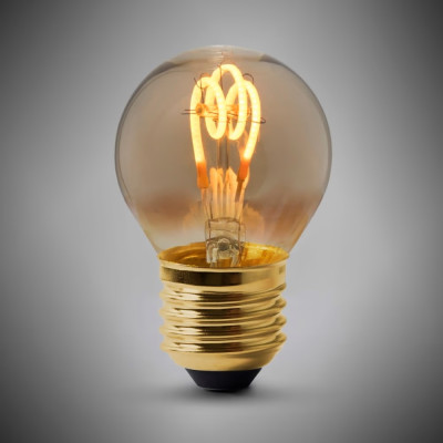 Soho Lighting 4w E27 ES Vintage Edison ST64 LED Light Bulb 1800K Spiral Filament Teardrop Dimmable