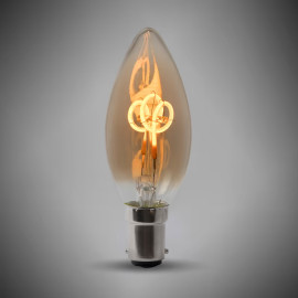 Soho Lighting 2w B15 Vintage Edison High CRI Candle LED Light Bulb 1800K T-Spiral Filament Dimmable