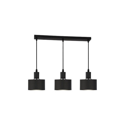 3-Light Metal Black Pendant